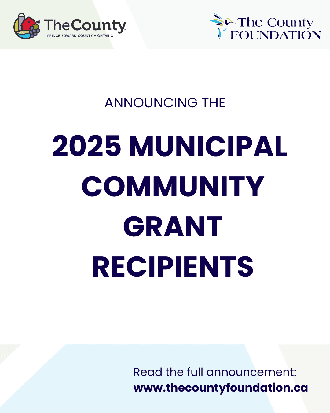 Announcing 2025 Municipal Community Grant Recipients